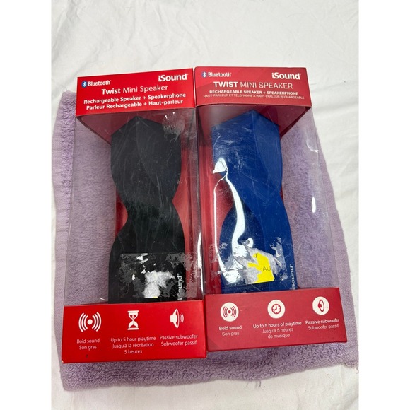 NWT Set of 2 twist mini Bluetooth speakers - Picture 1 of 6